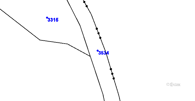 Parcela st. 3534 v KÚ Mokré, Katastrální mapa