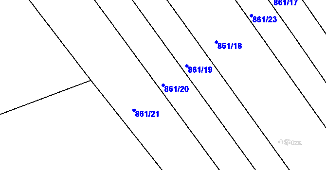 Parcela st. 861/20 v KÚ Mokré Lazce, Katastrální mapa