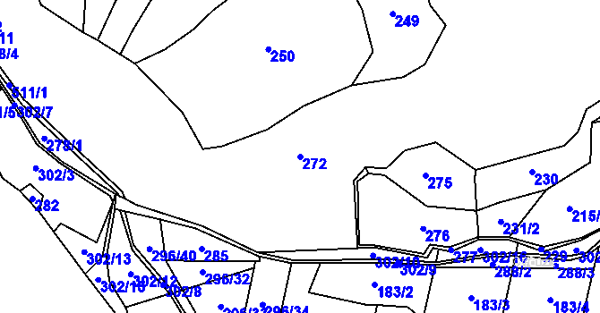 Parcela st. 272 v KÚ Lešišov, Katastrální mapa