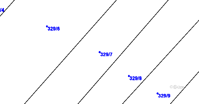 Parcela st. 329/7 v KÚ Lešišov, Katastrální mapa