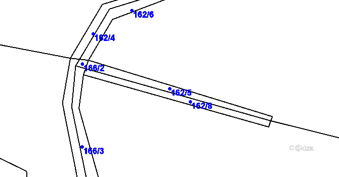 Parcela st. 162/5 v KÚ Lešišov, Katastrální mapa