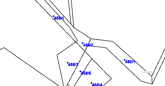 Parcela st. 459/2 v KÚ Lešišov, Katastrální mapa