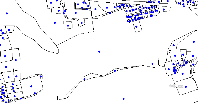 Parcela st. 143/1 v KÚ Mokřiny, Katastrální mapa