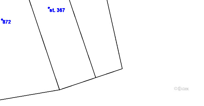 Parcela st. 662/11 v KÚ Mokřiny, Katastrální mapa