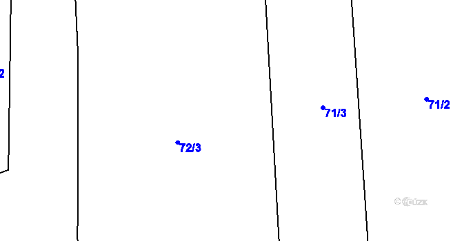 Parcela st. 72/2 v KÚ Holičky u Chrudimi, Katastrální mapa
