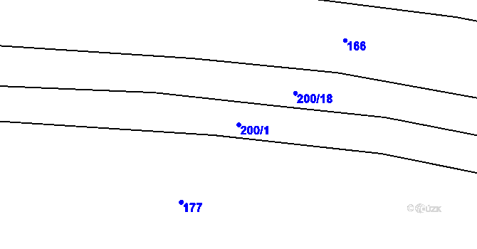 Parcela st. 200/1 v KÚ Janovice u Chrudimi, Katastrální mapa