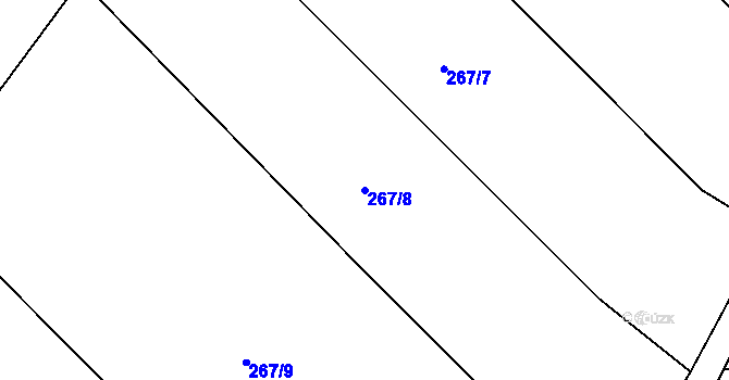 Parcela st. 267/8 v KÚ Morašice u Chrudimi, Katastrální mapa