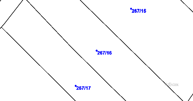 Parcela st. 267/16 v KÚ Morašice u Chrudimi, Katastrální mapa