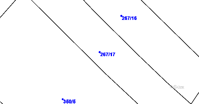 Parcela st. 267/17 v KÚ Morašice u Chrudimi, Katastrální mapa