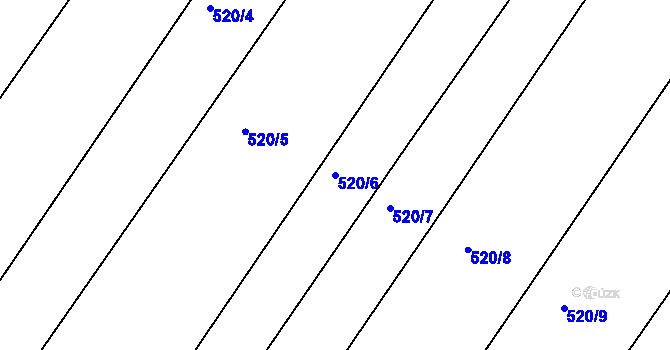 Parcela st. 520/6 v KÚ Morašice u Chrudimi, Katastrální mapa