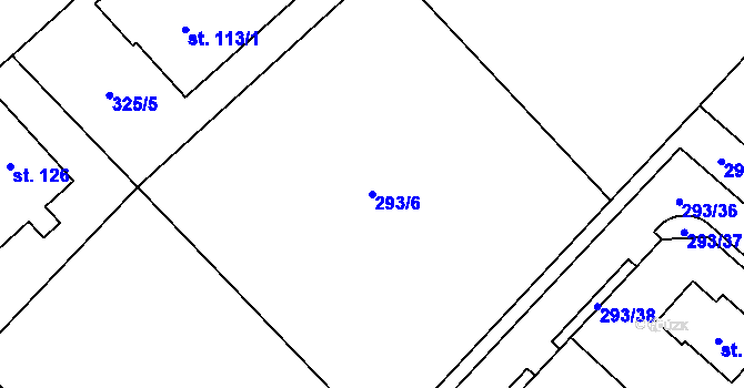 Parcela st. 293/6 v KÚ Morašice u Litomyšle, Katastrální mapa