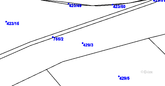 Parcela st. 429/3 v KÚ Morašice u Litomyšle, Katastrální mapa