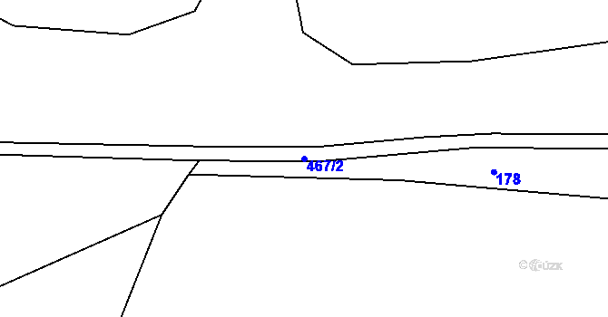 Parcela st. 467/2 v KÚ Řikovice u Litomyšle, Katastrální mapa
