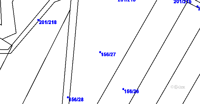 Parcela st. 156/27 v KÚ Tržek u Litomyšle, Katastrální mapa