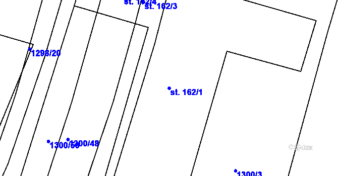 Parcela st. 162/1 v KÚ Morašice, Katastrální mapa