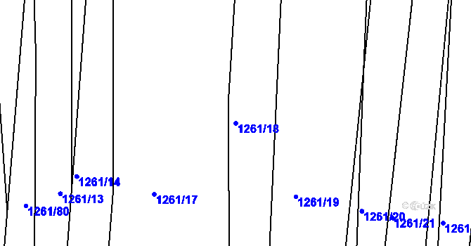 Parcela st. 1261/18 v KÚ Morašice, Katastrální mapa