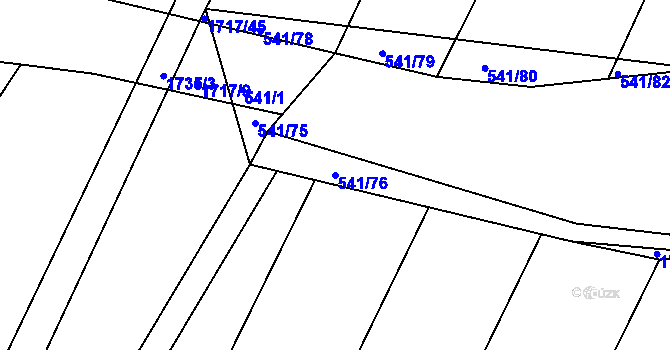 Parcela st. 541/76 v KÚ Morašice, Katastrální mapa