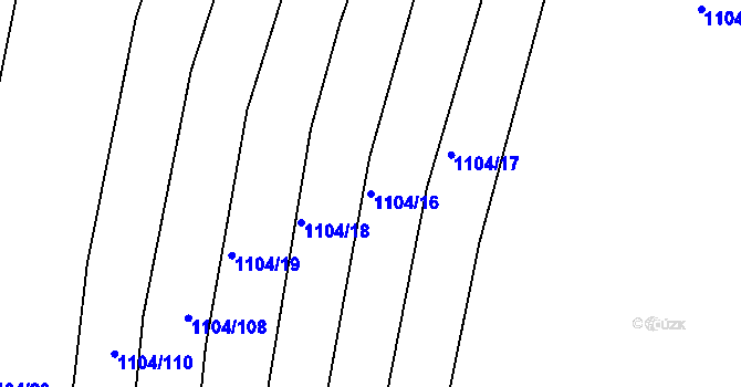 Parcela st. 1104/16 v KÚ Morašice, Katastrální mapa