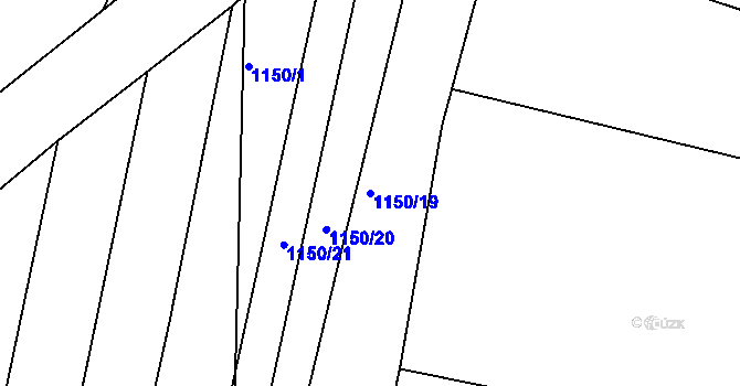 Parcela st. 1150/19 v KÚ Morašice, Katastrální mapa