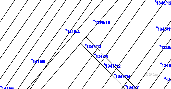 Parcela st. 1347/13 v KÚ Morašice, Katastrální mapa
