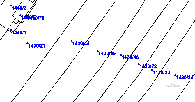 Parcela st. 1430/45 v KÚ Morašice, Katastrální mapa