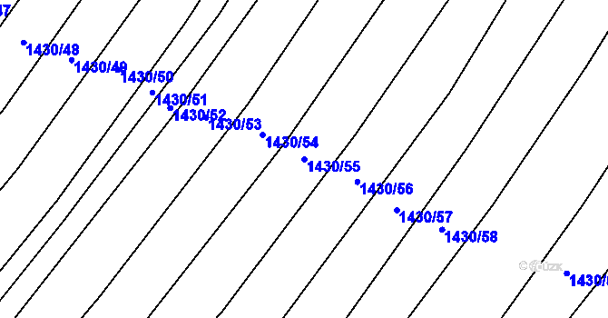 Parcela st. 1430/55 v KÚ Morašice, Katastrální mapa