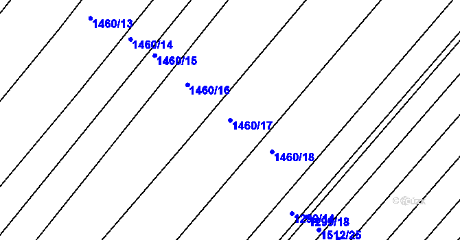 Parcela st. 1460/17 v KÚ Morašice, Katastrální mapa