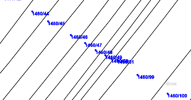Parcela st. 1460/48 v KÚ Morašice, Katastrální mapa