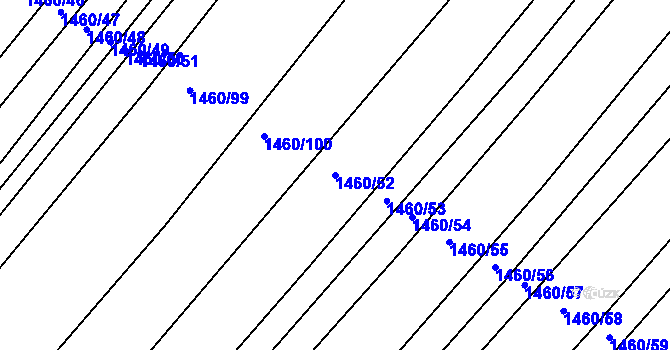 Parcela st. 1460/52 v KÚ Morašice, Katastrální mapa
