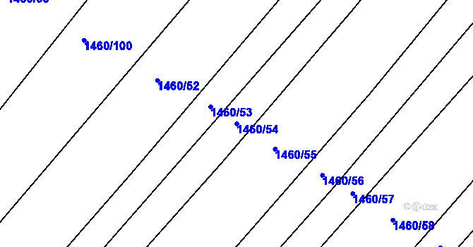 Parcela st. 1460/54 v KÚ Morašice, Katastrální mapa