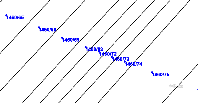 Parcela st. 1460/72 v KÚ Morašice, Katastrální mapa