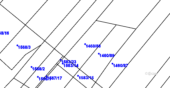 Parcela st. 1460/88 v KÚ Morašice, Katastrální mapa