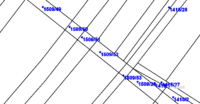 Parcela st. 1509/52 v KÚ Morašice, Katastrální mapa