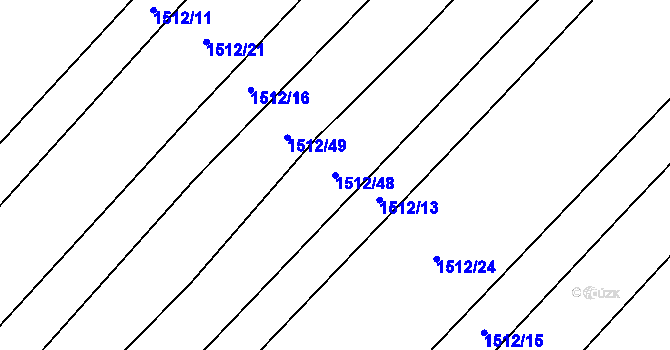 Parcela st. 1512/48 v KÚ Morašice, Katastrální mapa