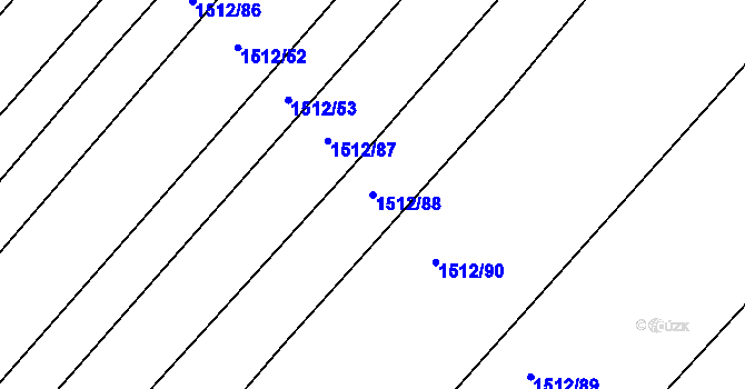 Parcela st. 1512/88 v KÚ Morašice, Katastrální mapa