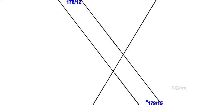 Parcela st. 178/13 v KÚ Moravanský, Katastrální mapa