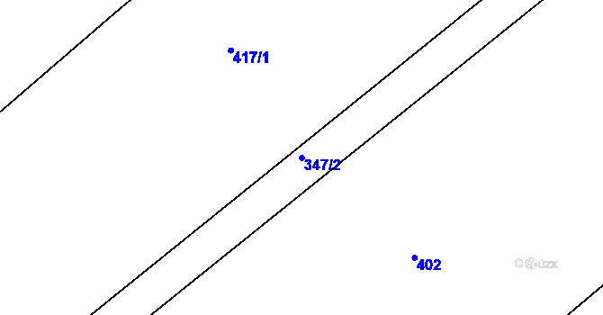 Parcela st. 347/2 v KÚ Platěnice, Katastrální mapa