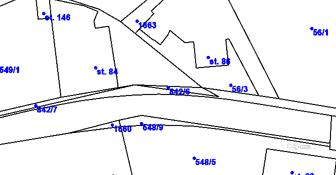 Parcela st. 842/6 v KÚ Pikárec, Katastrální mapa