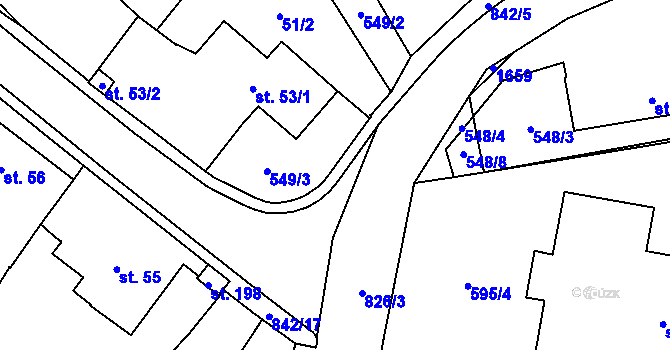 Parcela st. 842/13 v KÚ Pikárec, Katastrální mapa