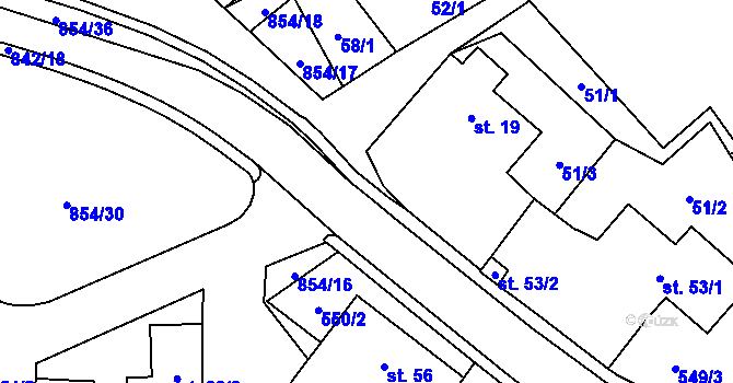 Parcela st. 842/16 v KÚ Pikárec, Katastrální mapa