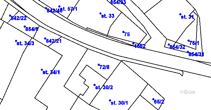 Parcela st. 842/19 v KÚ Pikárec, Katastrální mapa