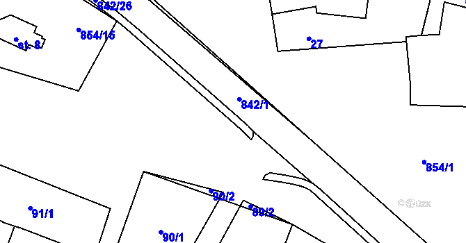 Parcela st. 842/25 v KÚ Pikárec, Katastrální mapa