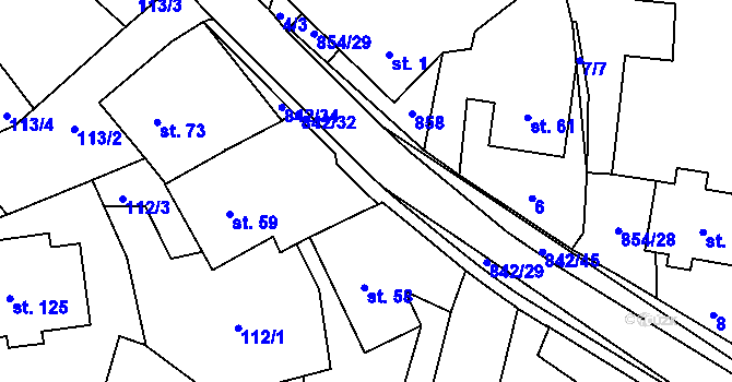 Parcela st. 842/31 v KÚ Pikárec, Katastrální mapa