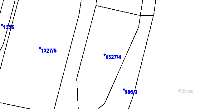 Parcela st. 1327/4 v KÚ Pikárec, Katastrální mapa