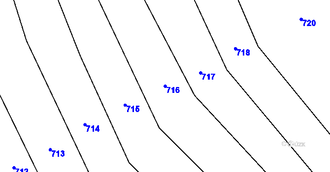 Parcela st. 716 v KÚ Moraveč, Katastrální mapa