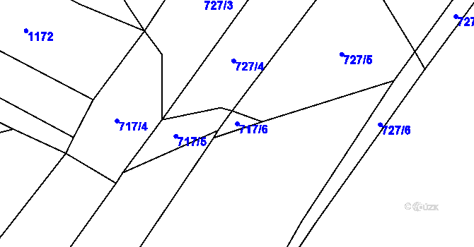 Parcela st. 717/6 v KÚ Moravice, Katastrální mapa