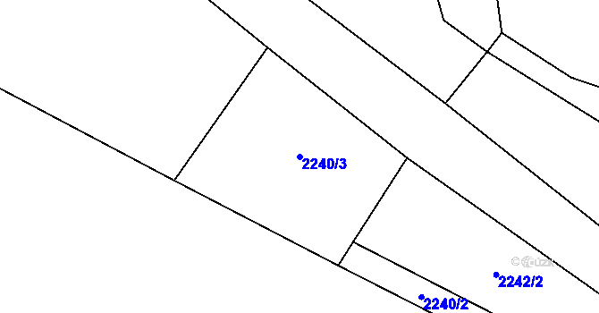 Parcela st. 2240/3 v KÚ Morávka, Katastrální mapa