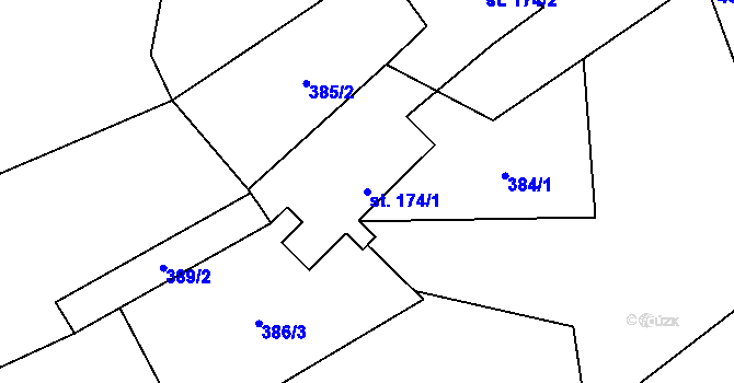 Parcela st. 174/1 v KÚ Morávka, Katastrální mapa