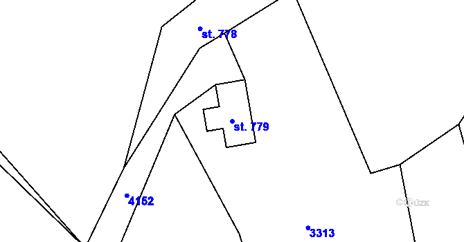 Parcela st. 779 v KÚ Morávka, Katastrální mapa