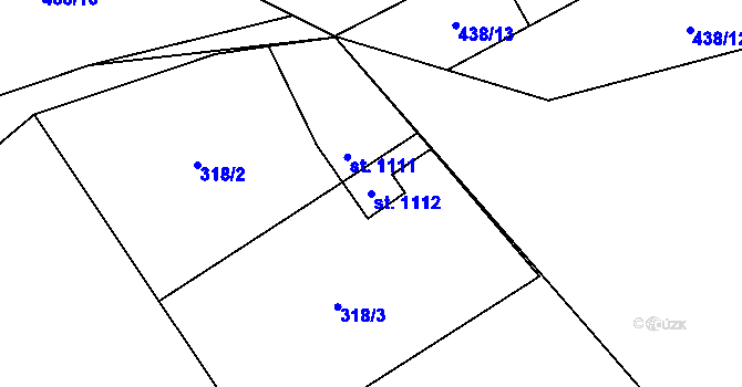 Parcela st. 1112 v KÚ Morávka, Katastrální mapa